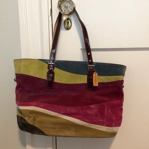 Coach suede tote